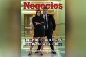 Gaby Wall Street y Tony Delgado en la portada de Negocios Magazine